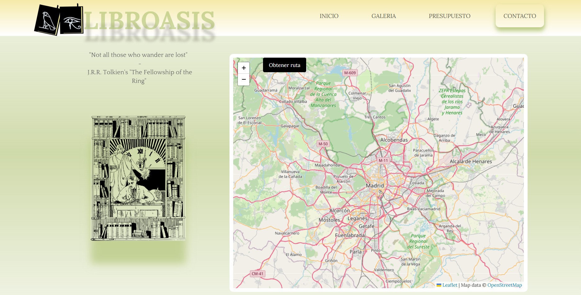 Interactive map of Libroasis